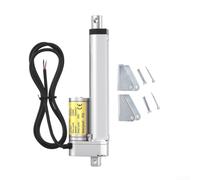 12V Linear Actuator 330lbs Load with Mounting Bracket for Window Openers - Quiet 50dB Motor 10mm/s Industrial Grade Silver 50-200mm (50mm)