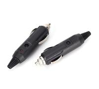 12V Male Car Cigarette Lighter Socket Plug Connector with Fuse Red LED Charger Adapter Converter Plug 2PCS
