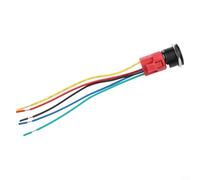 12V Metal Push Button Switch with Self Locking 22mm Latching Action LED Light IP67 Rated Dustproof Waterproof for Automotive and Control Panels (Red)