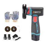 12V Mini Angle Grinder, Cordless Angle Grinder Tool with 2 PCS Batteries, 19500RPM, Includes Grinding Discs, Saw Blades, Storage Box for Cutting, Grinding, Polishing