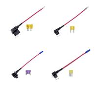 12V MINI SMALL MEDIUM Size Car Fuse Holder Add-a-circuit TAP Adapter With 10A Mini Standard Blade 5Pcs(T Micro,4A)