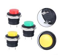 12V Momentary Push Button Starter Switch 16mm Metal Ignition Switch for Car Boat Track with IP67 Waterproof and Heavy Duty Design (Yellow)