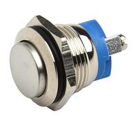 12V Momentary Push Button Switch, 16mm Metal NO Self Resetting Brass Button, For Electromagnetic Starter Contactor, For Relay Control, IP Rated Waterproof(high head)