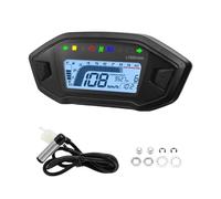 12V Moto Dashboard Digital Speedometer Tachometer Motorcycle Instrument LCD Display 0~10000 RPM For 1-4 Cylinder Speedometer(Color7)