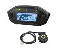 12V Moto Dashboard Digital Speedometer Tachometer Motorcycle Instrument LCD Display 0~10000 RPM For 1-4 Cylinder Speedometer(StyleB)