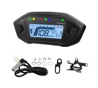 12V Moto Dashboard Digital Speedometer Tachometer Motorcycle Instrument LCD Display 0~10000 RPM For 1-4 Cylinder Mile Meter Gauge(StyleA)