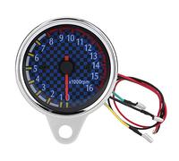 12V Motorcycle Tachometer, LED Rev Counter Speedometer Odomet for Motorbike | 12V Motorcycle Tachometer Rev Counter Odometer Universal 16000 RPM LED Night Light Backlight Tacho Gauge for Motorbike