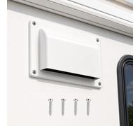 12V Motorhome Side Vent Fan, 15W Twin Caravan Exhaust Fan | Mounting Screws 8500 RPM Campervan Ventilation Extractor, 29mm External Projection, for RV Boat Yacht, White