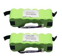 12V NI-MH Replacement Battery，Compatible for Ecovacs，Robotic Vacuum Sweeper DE33 DD35 DE55 DE5G DM88 DG710 DG716，Compatible for Deebot，OZMO 610 901 902(2pcs)
