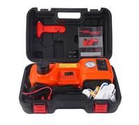 12V Off-Road Hydraulic Car Jack - 3-in-1 Electric Tire Change Kit with Air Compressor (IP67 Waterproof) (orange color,Maximum height 36cm)