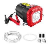 12V Oil Change Pump, Oil Extractor Pump for Car, Engine Oil Extraction Diesel Fluid Pump Extractor with Overload Protection, Oil Suction Pump with Tubes, Electric Oil/Diesel Fluid Extractor Pump, Red