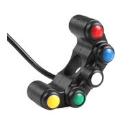 12V Plastic Motorcycle Switches 7/8 Inch 22mm Handlebar Mount Headlight Turn Fog Lights Horn ON OFF Start Kill Switch Compatible With Universal 22mm Handlebars