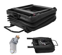 12V Plug & Play Air Ride Seat Suspension Pedestal with Internal Compressor & Slide Rail, Heavy Duty Shock Absorbing Base Mount for Motorhome RV Excavator Agricultural Tractor (Universal Fit) (12V)