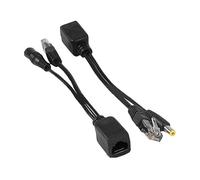 12V PoE Compatibility Adapter, Power Over Ethernet Passive POE Adapter Cable Splitter for IP Security Camera