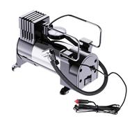 12V Portable Air Compressor with Gauge Heavy Duty Tire Inflator Cylinder Power System Heavy Duty Deluxe Portable Metal Air Compressor Car Tire Inflatable Pump