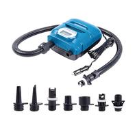 12v portable car electrical plug fast 16PSI dual stage electric inflation pump with 7 nozzle interfaces and LED digital display inflation and deflation air pump, suitable for fas