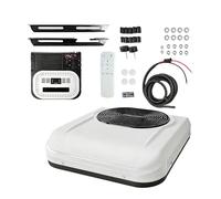12V Portable Inverter AC, High Efficiency Rooftop Cooling Unit 1800W, Smart Low Voltage Protection, 200-400m3h Airflow for Mobile Living Spaces