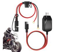 12V Portable Motorcycle Battery Charger with Smart USB Charging