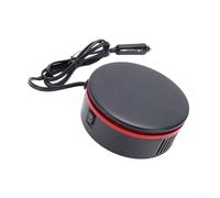 12V Portable Telescopic Heater with 360 Degree Rotating Base for Windshield Defrosting and Defogging Cars UTVs Golf Carts and All 12V Socket Vehicles (Red)