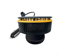 12V Portable Telescopic Heater with 360 Degree Rotating Base for Windshield Defrosting and Defogging Cars UTVs Golf Carts and All 12V Socket Vehicles (yellow)