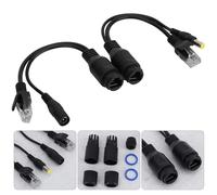 12V Power Over Ethernet Passive POE Adapter Cable Splitter Injector for IP Security Cameras Wireless Access Points Network Devices Data Supply Sturdy Wear Anti Aging Transmission Up to