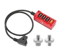 12V Regulated Surge Protection Metal D Faucet Splitter for ARRI|RED|Sony|Teradek |Smallhd|DJI|TILTA |SmallRig|V-Mount|Gold-Mount, 1/4"-20 Screw Threads - 18"