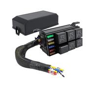 12V Relay Box Sturdy Black Pre Wired Replaces 6 Way for Boat Marine Car Type B