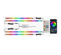 12V RGB under Car LED Lights Underglow Flexible Strip Lights Music Decorative Bottom Decoration Atmosphere Lamp Chassis Light,90 * 120