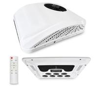 12V Rooftop RV Air Conditioner with Heater, 9500 BTU DC Cooling and Heating Unit for Camper, Van, Trailer, Truck and Bus