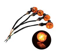 12V Round Turn Signal Indicator Lights Motorcycle/Motorbike Turn Signal Blinker Amber Light Bulb, Keenso Universal Turn Signal Indicators Blinker for most Moto motorcycle lights motorcycle lights