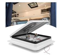 12V Rv Roof Vent Fan- Caravan/Motorhome Caravan Skylight Waterproof Van Roof Vent Fan Campervan Skylight, Roof Hood Roof Window Roof Hatch Vent(Two Fans in and Out of The air)