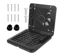 12V RV Side Ventilation Fan Featuring Silent Exhaust Operation and Strong One Way Airflow, Constructed from Weather Resistant ABS Material (Black)