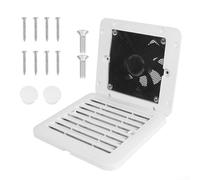 12V Side Vent Fan for RVs and Campers with Silent One Way Strong Wind Exhaust, Made from ABS Material for Various Applications (White)