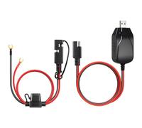 12V Smart Portable Motorcycle Battery Charger with USB | Battery Maintainer for Outdoor, Car, Marine, Boat, Automotive, Trailer, Motorhome, ATV and Tractor
