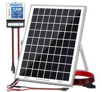 12V Solar Panel Battery Charger: 10w Portable Solar Battery Trickle Charger with 8A Controller Foldable - Suitable for Car Motorcycle Boat ATV Marine RV Trailer Powersports Automotive