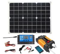 12V Solar Panel Kit - 30A Charge Controller Starterz Set, Monocrystalline Inverter System | RV Trailer Camper Marine Off-Grid Renewable Energy Setup for Outdoor and Mobile Use