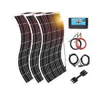 12V Solar Panel Kit 450W 300W 150W Battery Charger Flexible Photovoltaic System for Home Car Boat Camping Travel Outdoor Providing Efficient Reliable Energy(450w kit)