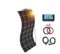 12V Solar Panel Kit 450W 300W 150W Battery Charger Flexible Photovoltaic System for Home Car Boat Camping Travel Outdoor Providing Efficient Reliable Energy(150w kit)
