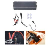 12V Solar Panel Kit IP65 Waterproof Portable Trickle Battery Charger with Polycrystalline Cells for Car, RV, Camper, Motorcycle, Boat - High Efficiency 20% Conv
