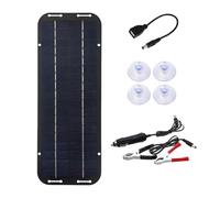 12V Solar Panel Kit IP65 Waterproof Trickle Battery Charger with High Efficiency PolyDisplayline Cells for Car, RV, Motorcycle, Boat, Tractor and Camper