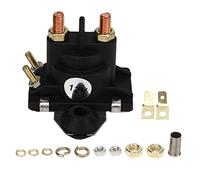 12V Solenoid Relay Switch 4 Terminals, High Strength Metal Solenoid Relay for Marine 20-90HP Engine, Replacement for OEM 89 818997A1 89 818997A2 89 818997T1