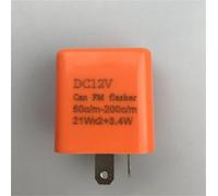 12V Speed Adjustable 2 Pin LED Electronic Flasher Relay for Motorcycle Turn Signal Direct Replacement Universal Hazard Warn(Orange)
