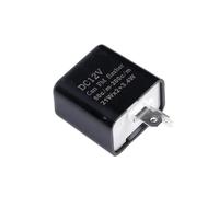12V Speed Adjustable 2 Pin LED Electronic Flasher Relay for Motorcycle Turn Signal Direct Replacement Universal Hazard Warn(Black)