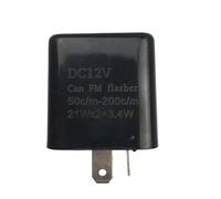 12V Speed Adjustable 2 Pin LED Electronic Flasher Relay for Motorcycle Turn Signal Direct Replacement Universal Hazard Warn(Black)