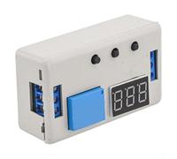 12V Timer for Relay, 0.1s-999 min Digital Delay for Relay with LED Display, 50mA Load Current, Plastic Housing, for Industrial Automation and Control Systems