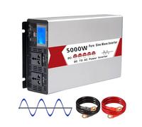 ,12V TO 110V,2500W Pure Sine Wave Inverter with 2 AC Sockets DC 12V 24V 48V 60V 72V To AC 110V220V 50Hz 60Hz Voltage Converter Peak Power 5000W Car Inverter Converter,72V To 110V