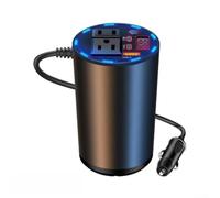 12V to 110V Car Power Inverter 200W Dual AC USB | Dual AC outlets, USB ports, 200W continuous power, stable voltage output, fits most cars