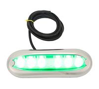 12V to 24V Boat Underwater Light, LED Underwater Boat Light, IP68 6 - LED Marine Light with Stainless Steel Ring for Yachts Motorboats Ships (RGBW)