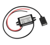 12V to 5V 3A Converter DC-DC Step Down Module Power Adapter USB-A Female/Type C/dual USB/open Wire Connector Low Heat Waterproof(USB-A Female Conne)