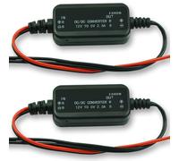 12V to 5V DC Voltage Reducer Converter, 2.5A Step Down Regulator, 2 Pack